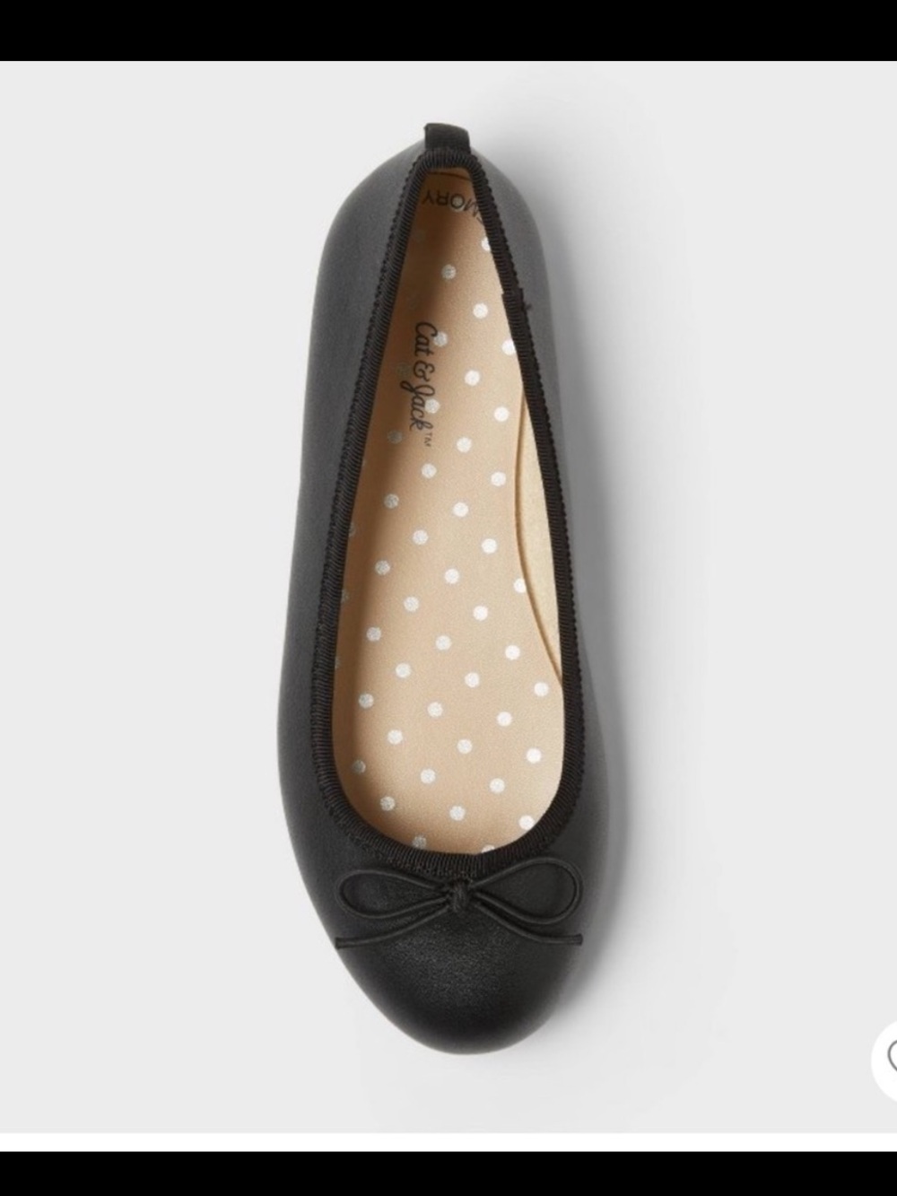 Cat & Jack Bow Ballet Flats bundle - Black and White size 13/1 - Picture 9 of 13